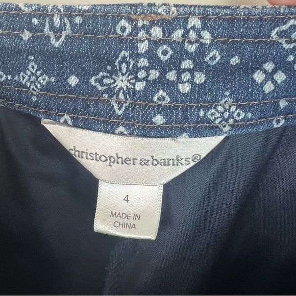 Denim Skort Medallion Print Mini Skirt Boho Festival Bohemian 4 Moroccan India - Picture 6 of 12